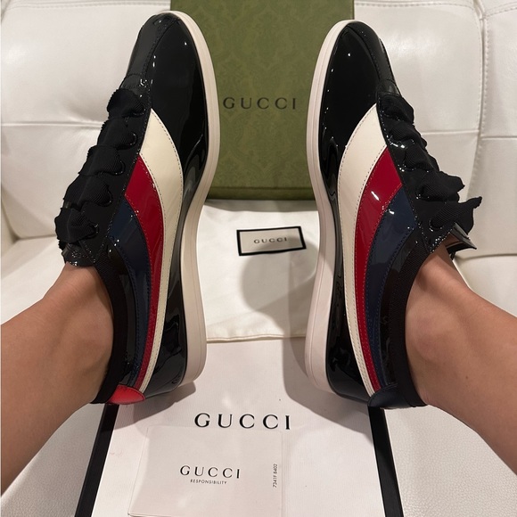 Gucci Patent Leather Sneakers
Gucci size 6.5 fit like a real USA size 9.5 women - Picture 3 of 13